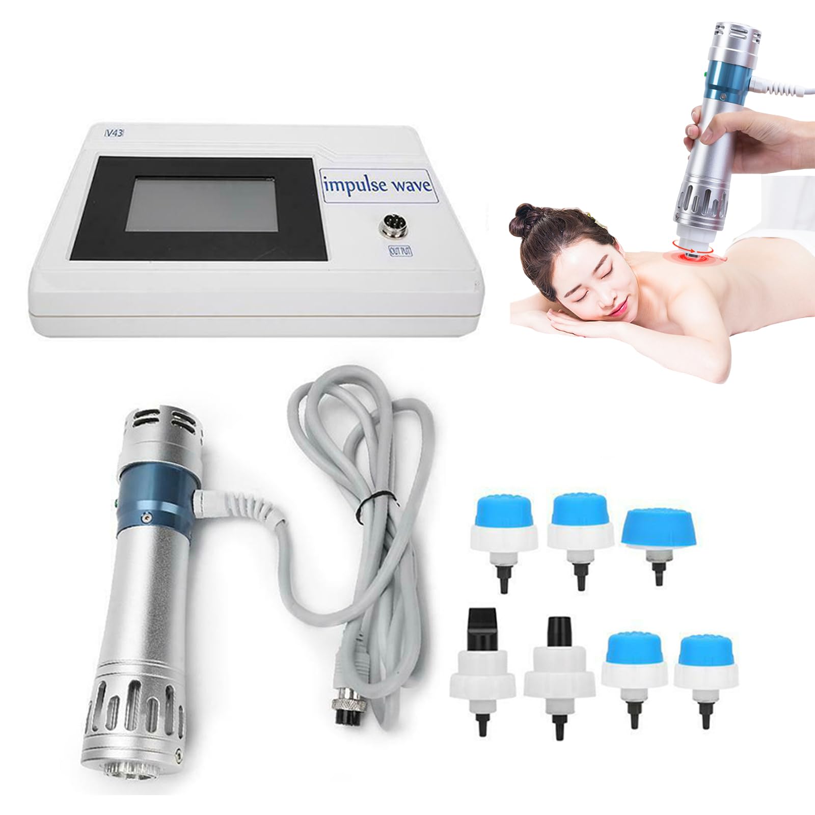Máquina de Ondas de Choque para Terapia Portátil, Dispositivo de Fisioterapia para Disfunción Eréctil y Relajación Muscular