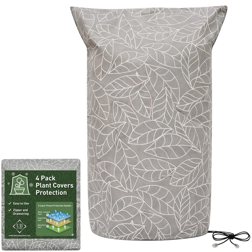 Winterschutz für Pflanzen 150x230 CM, 4 Stück | Pflanzenabdeckung Winter | Frostschutz für Kübelpflanzen, Olivenbaum & Palmen | Pflanzenvlies Außen