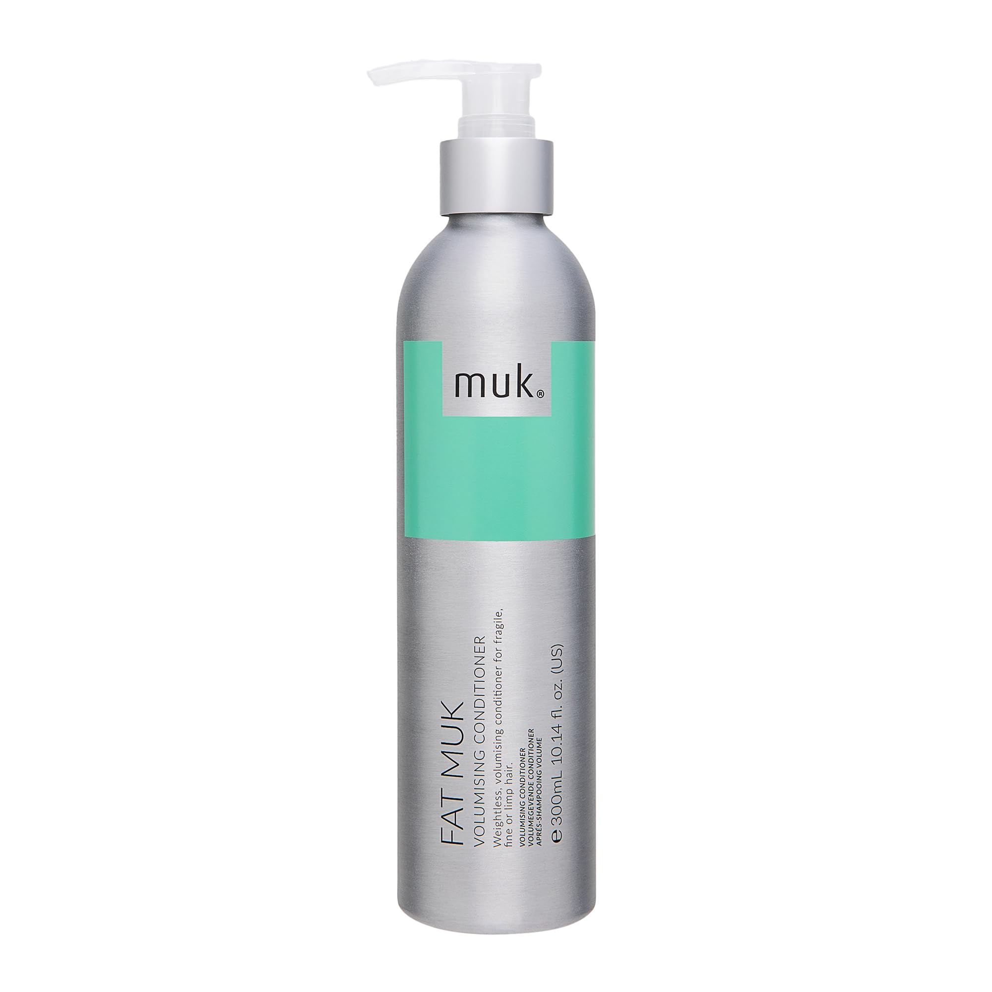 MUK. Fat Volumising Conditioner for Fragile, Fine, Limp Hair - Thickening and Volume Conditioner with Weightless Moisture for Fuller, Stronger Hair with Enhanced Volume and Shine, 300ml