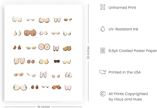 Miniatura 74 de HAUS AND HUES Decoración Divertida de Baño – Arte de Pared de Barba y Mullet, Letrero Humorístico de Baño, Impresión de Pared Divertida para Baño o