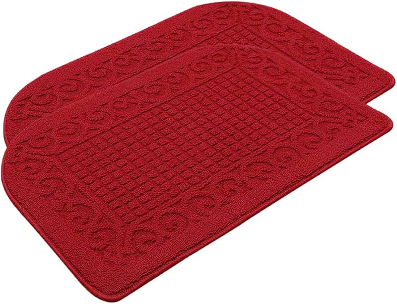 red kitchen sink mats