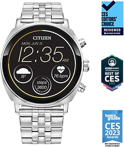 Miniatura 6 de Citizen CZ Smart 41MM Reloj inteligente casual unisex, Plateado, Deporte Plateado,Negro,Oro