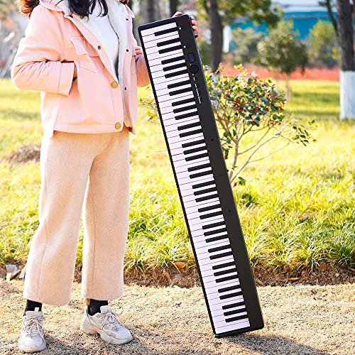 WOGDTNCE 88 clés Piano électronique Pliable Portable avec Double Haut-Parleur et Bluetooth for Piano de Musique… - Les Beatles, Paul McCartney, John Lennon, RIngo Starr, George Harrison WOGDTNCE 88 clés Piano électronique Pliable Portable avec Double Haut-Parleur et Bluetooth for Piano de Musique… – Image 3