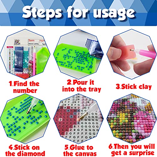 HIMBIU 5D Diamond Painting Kits Volledige Boor Zonsondergang Bos, Landschap Strass Borduurwerk Schilderij Kits, Arts… - Image 7