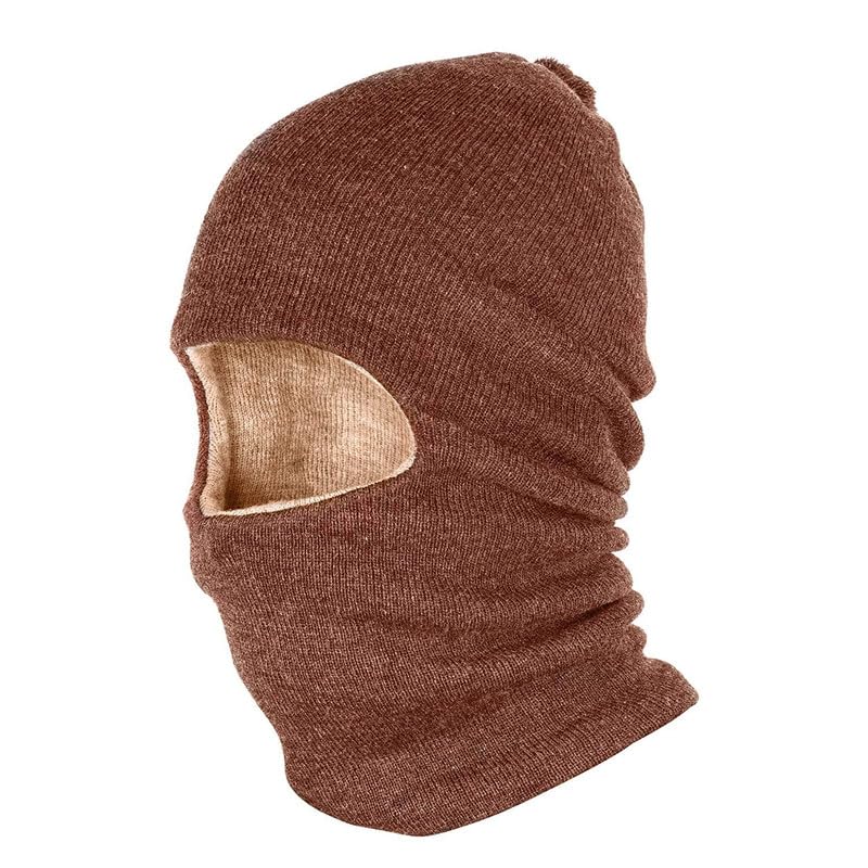 Unisex Adult Winter Warm Woolen Monkey Cap (Brown)-picture-19