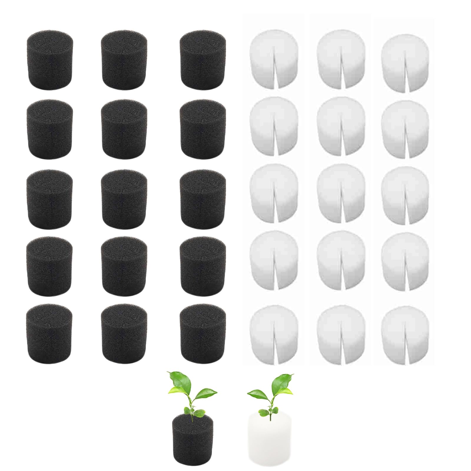 50 Piezas 32 * 30mm Esponja Hidropónica, Soilless Hydroponics, Plantar Herramientas de Esponja, Esponjas Hidropónicas Sin Tierra, para Cultivar Hortalizas y Flores