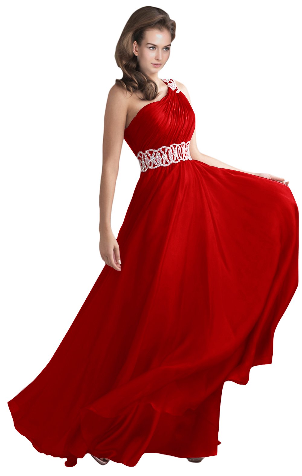 Maillsa Chiffon One-shoulder Prom Dress C2202