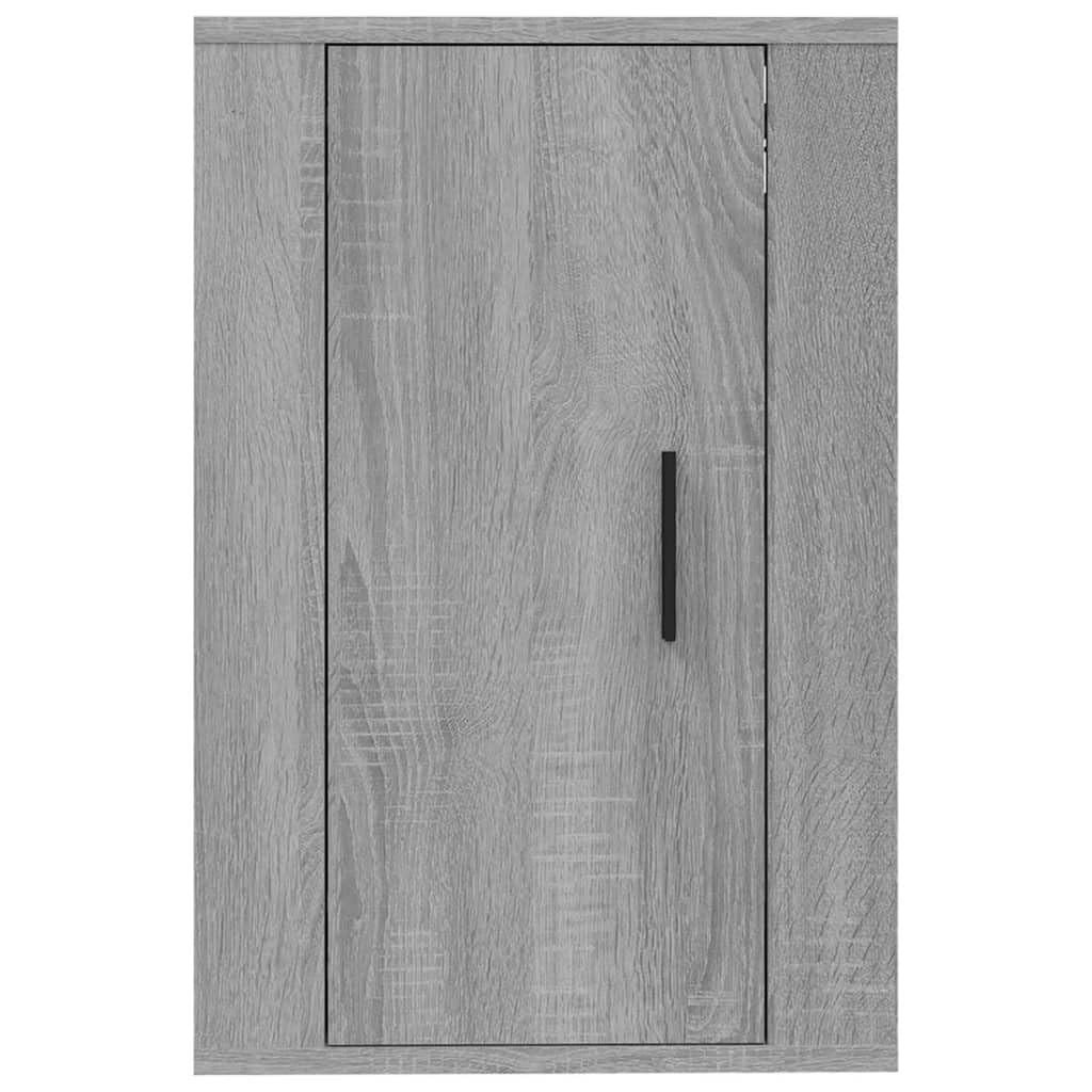 Szafki ścienne do telewizora, zestaw 2 sztuk, szare Sonoma, 40 x 34,5 x 60 cm, materiał drewnopochodny, unosząca się konsola TV do salonu, sypialni, odtwarzacza multimedialnego i dekoracji