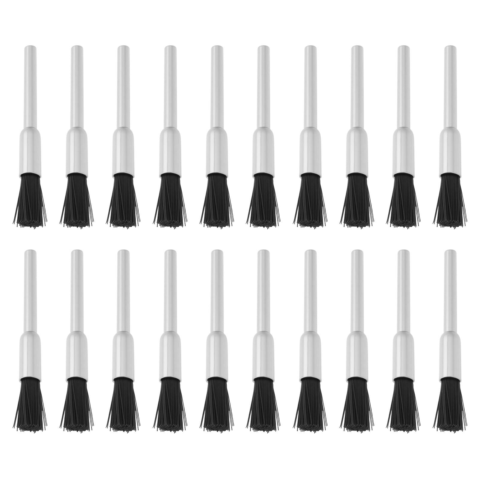 EMSea 20Pcs 3mm Shank Nylon Wire Brush Polishing Tool Suitable for Metal Surface Polishing Rust Removal