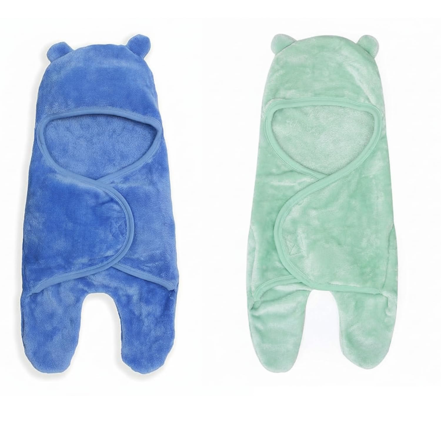 Baby Swaddle Wrap for New Born | Adjustable Swaddle for New Born Baby | 100% Polyester Soft Baby Blanket for 0-6 Months- Pack of 2 (Multi- Color, 200 GSM)-picture-36