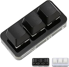 USB 3 Key Mini Keyboard Memory Function Plug and Play Hot Swap Macro Programming Keypad Support for Linux OS X (White)