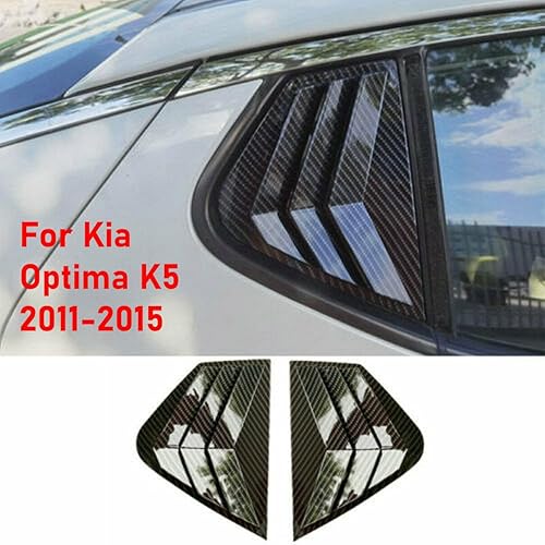 Miniatura 2 de Ventana lateral trasera Cuarto Louver cubierta fibra de carbono para Kia Optima K5 2011 2012 2013 2014 2015