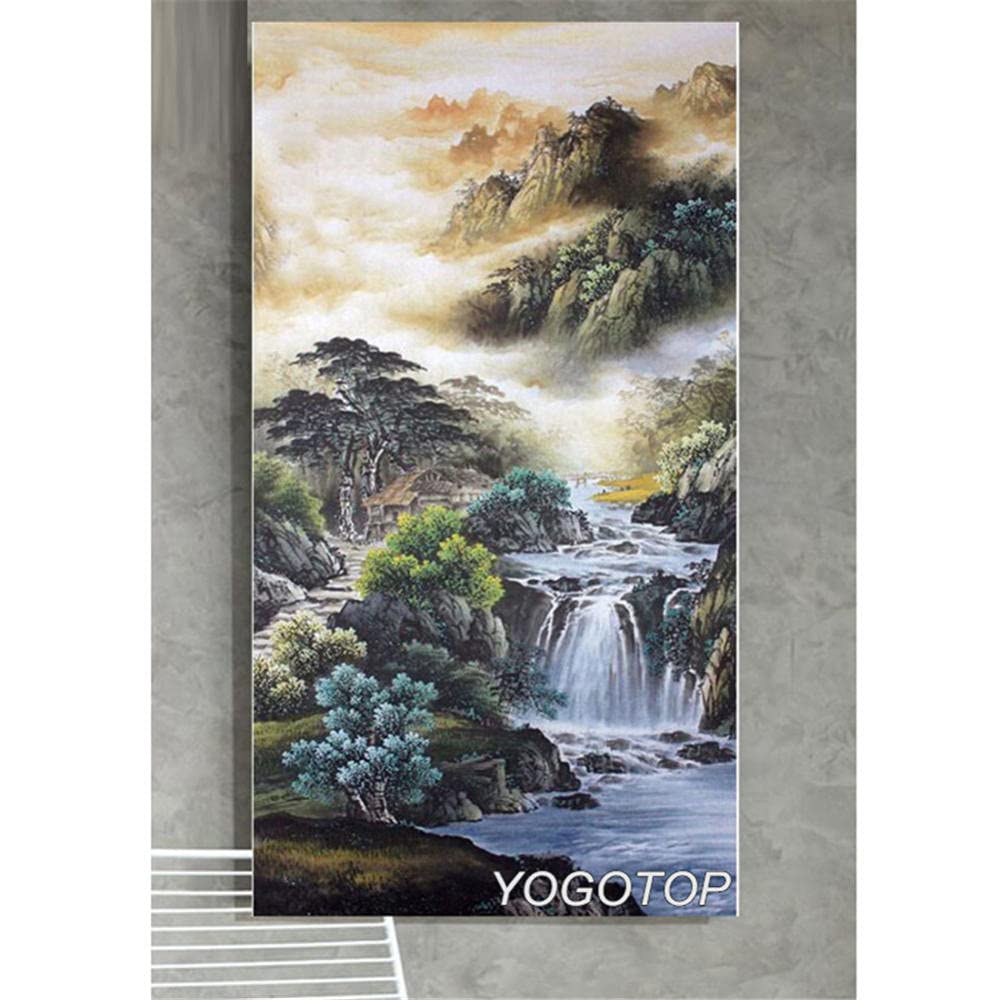 Peinture diamant paysage chinois grand format pour évacuer le stress et décorer votre maison
