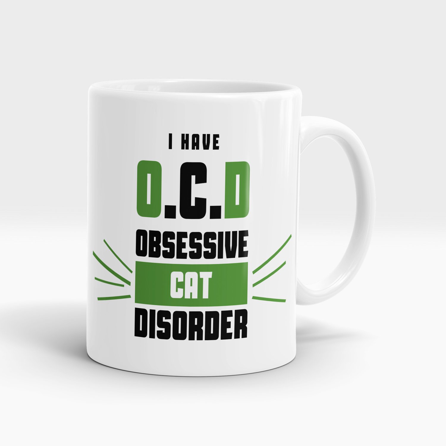 LASTWAVE Obsessive Cat Disorder White Coffee Mug