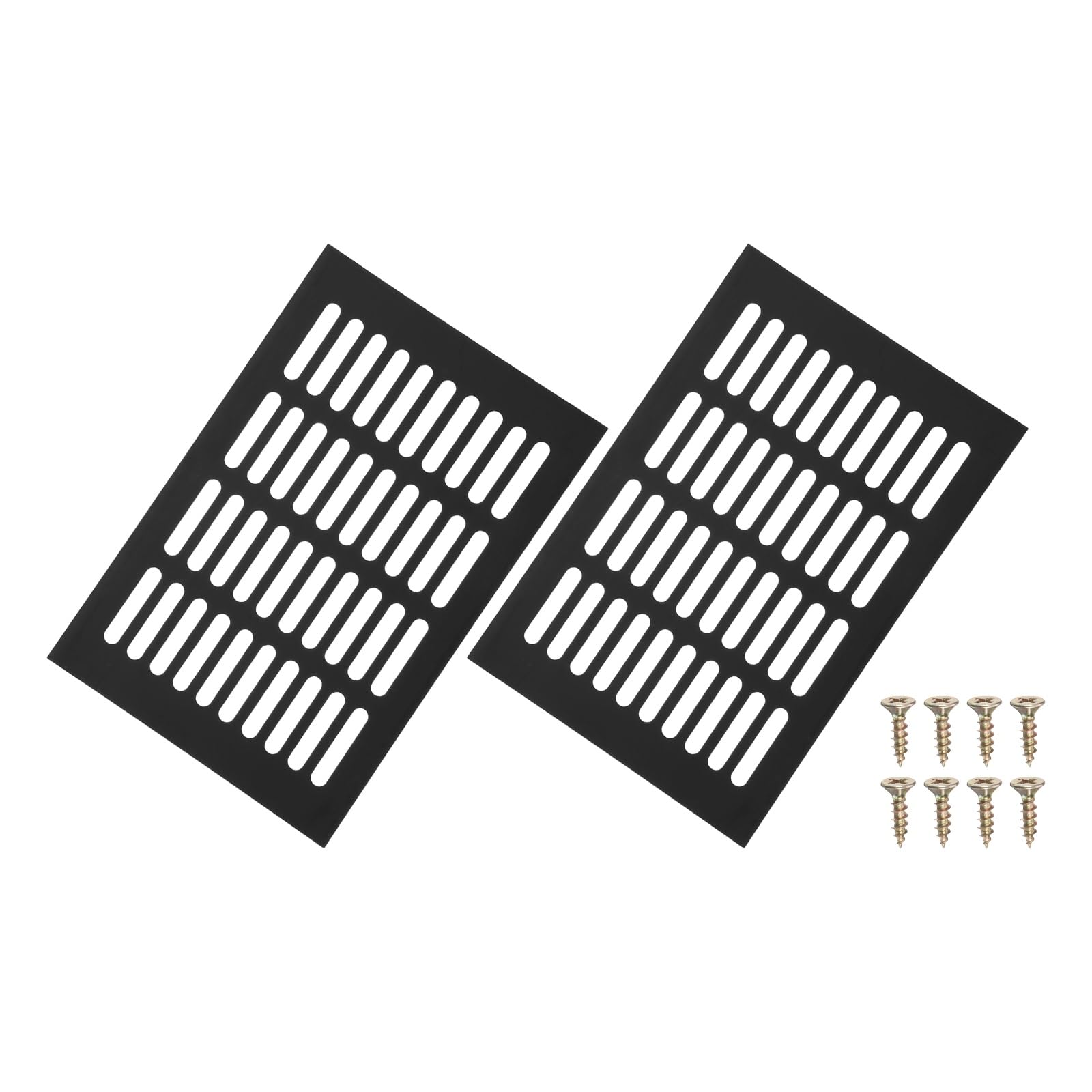 Grille d'aération de porte en aluminium noir pour harmoniser la ventilation du salon