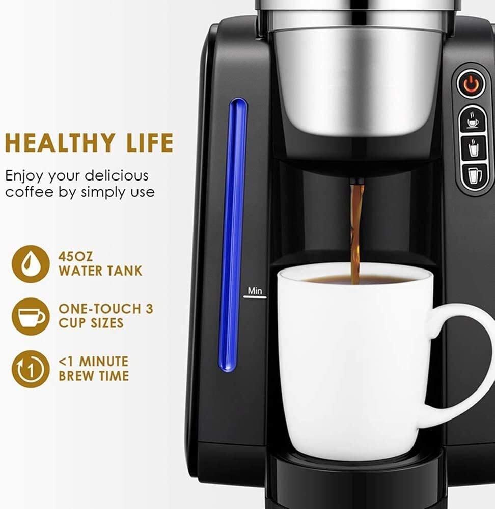 Cafetera, K-Cup Cápsula Máquina de café 3Bar Cafetera automática Taza Grande Té de Leche automático Máquina de Bebidas Calientes Máquina Comercial Todo en uno (Color : Red)