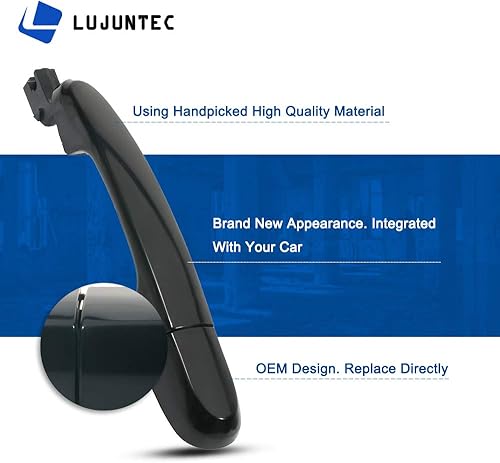 Miniatura 3 de LUJUNTEC Reemplazo de la manija exterior de la puerta del lado del pasajero trasero para 2005-2010 para Kia para Sportage Negro