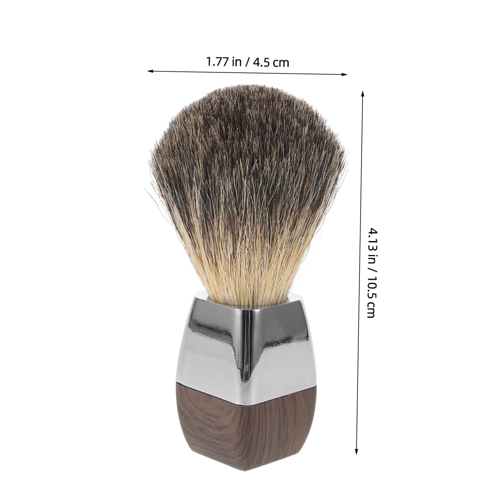 VICASKY Pennello da Barba per Uomo con Setole di Tasso Morbide Manico in Legno Elegante Spazzola Portatile per Peli del Viso per Rasatura Delicata e Cura della Barba