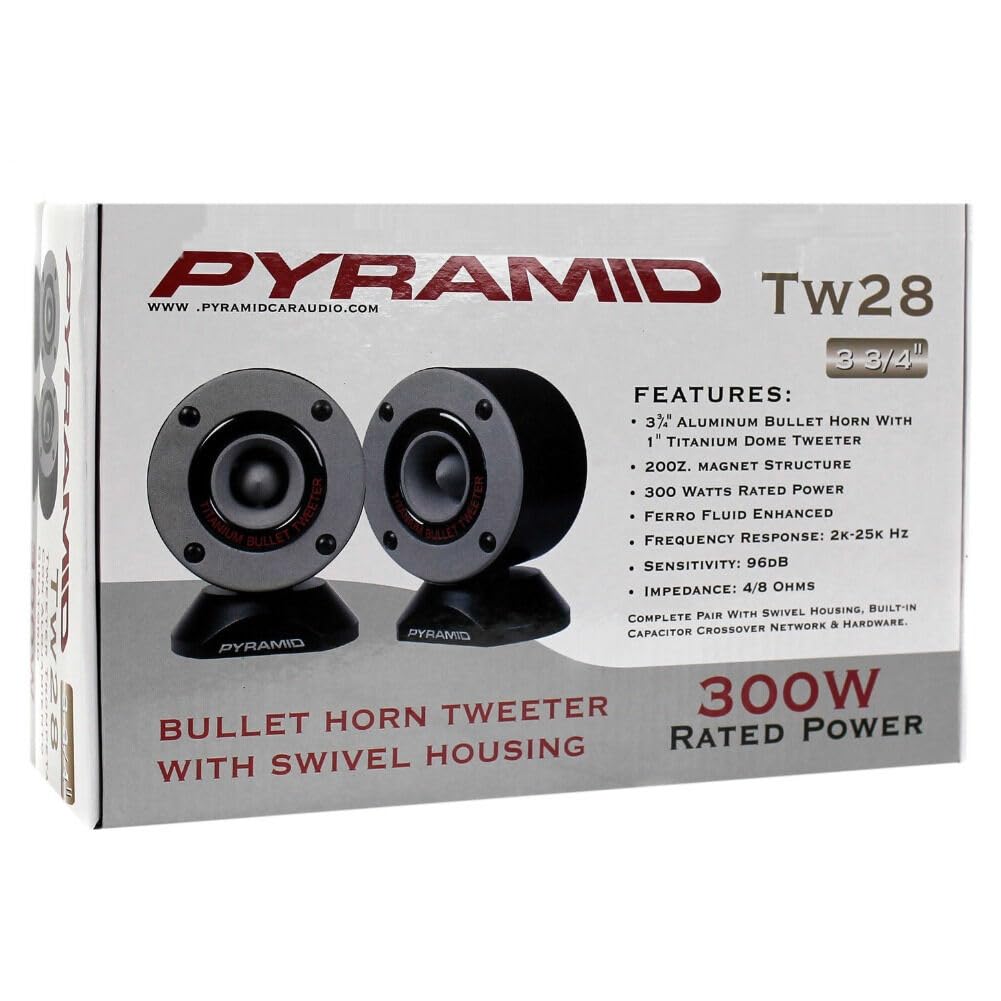 KIT Set FÜR Pyramid TW28 2 graue Superhochtöner 150 Watt rms und 300 Watt max, 4 Ohm Impedanz, 96 dB Empfindlichkeit, für SPL-Einsatz, für Autopanel, paarweise