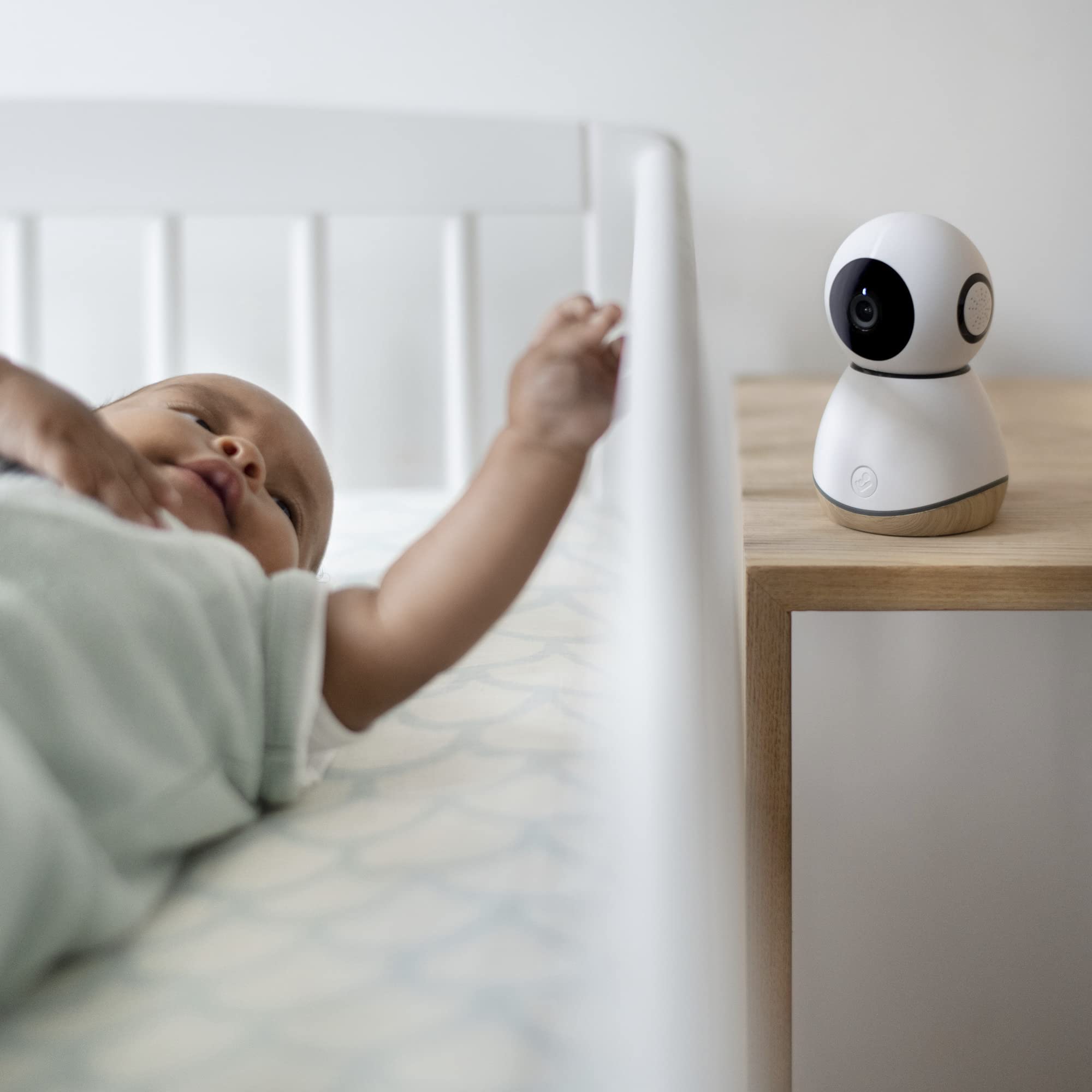Maxi-Cosi See Cámara Vigilancia bebes wifi interior, Vigilabebes con cámara vision nocturna HD, vídeo y audio, sensor de movimiento y sonidos relajantes, detecta temperatura y humedad de la habitación