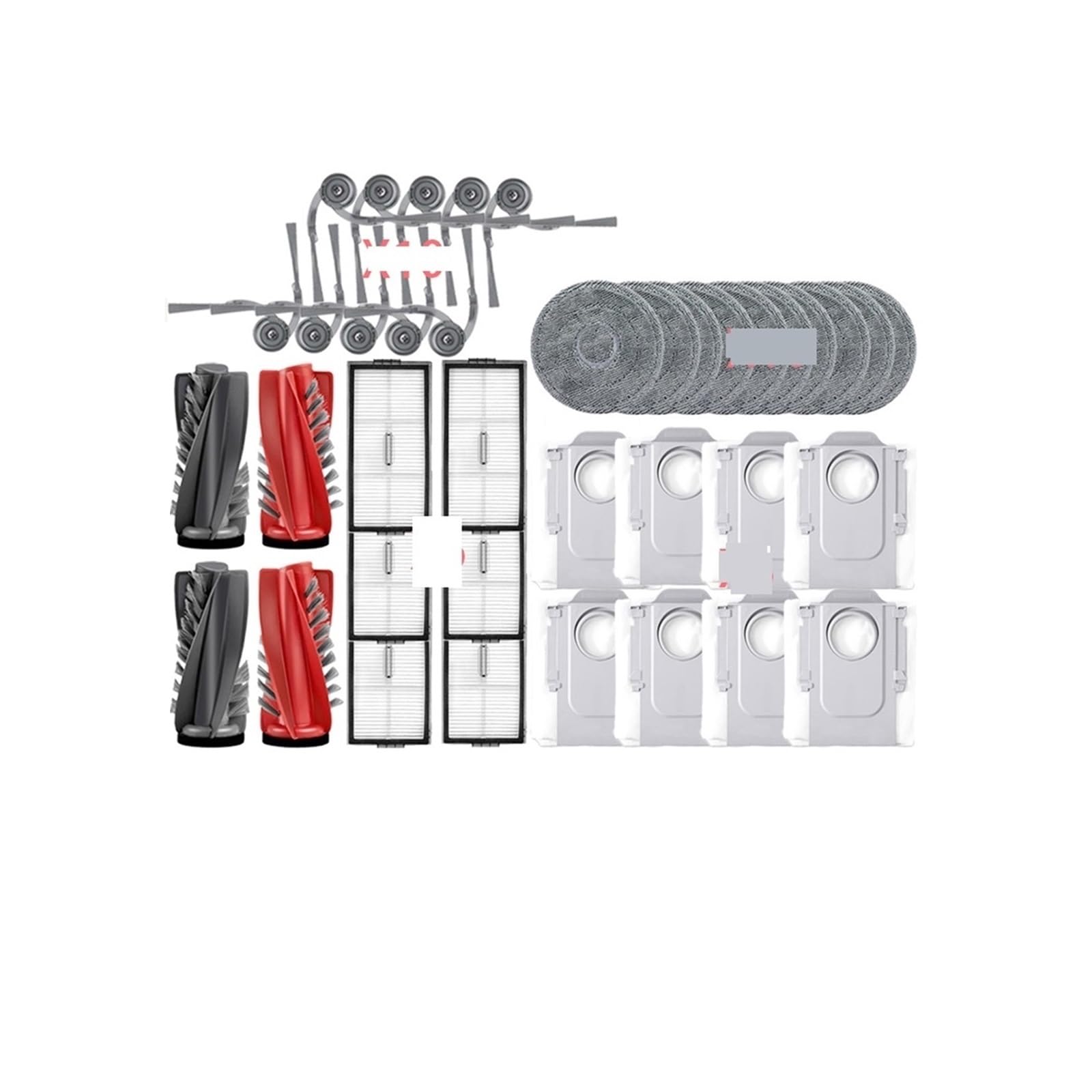 Accesorios for Robot aspirador, cepillo principal, cepillo lateral, filtro HEPA, paños de fregona, bolsa de polvo, piezas de repuesto, Compatible con Roborock,Saros 20(SET5)