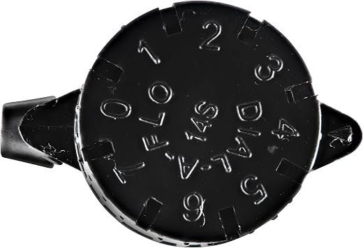 Raindrip 156005B Adjustable Flow Bubbler, Non-Pressure Compensating Emitter, Full-Circle Pattern, 8 Stream Spray, with 1/4-Inch Barbed Inlet on 5-Inch Stake, 5-Pack, Black