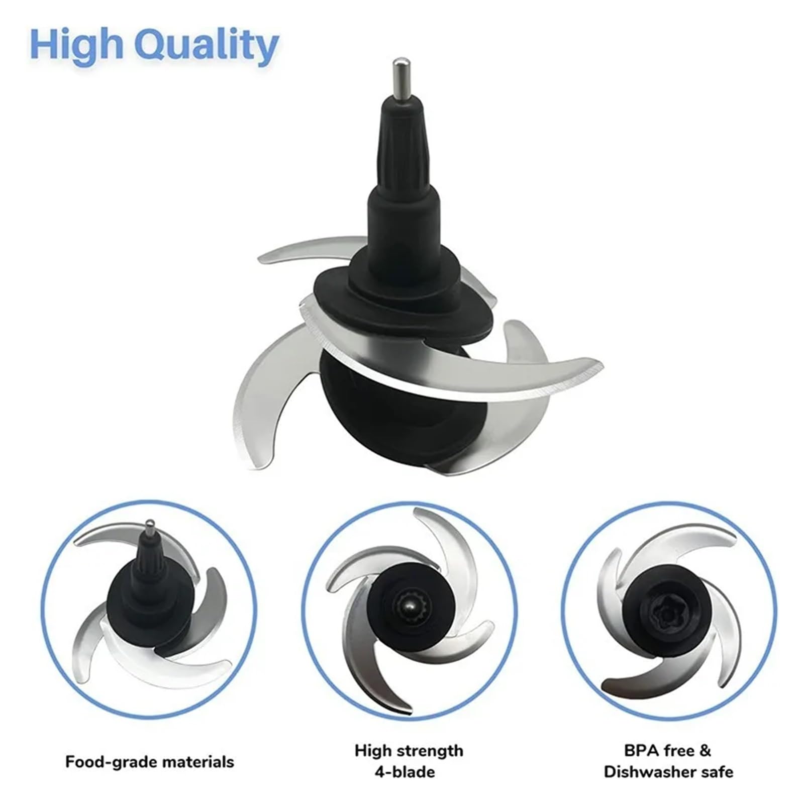 Bol De Robot Culinaire De 64Oz, 2 Pièces, Lame De Mélangeur À Découper, Compatible Avec Ninja, BN601 BL770 BN2PCS801
