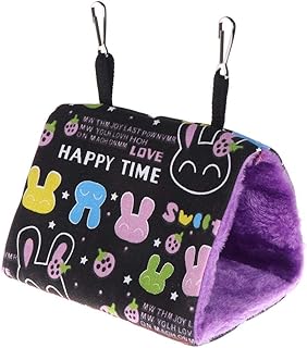 Bird Nest House Hammock Hanging Bed Winter Warm Bird Hut House Tent Fuzzy Plush Birds Hut Hideaway for Parakeet Cockatiel Conure Lovebird Budgie Cage Perch Stand Swing (Random Color) (S)