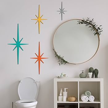 Amazon.com: Blulu 4 Pcs Cast Iron Starburst Wall Decor Mid