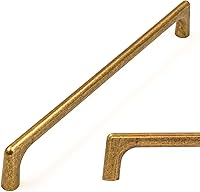 Vista 15 de Amerdeco - Paquete de 10 tiradores en bronce champán para armarios con orificio central de 5 pulgadas (128 mm), tiradores para armarios de cocina