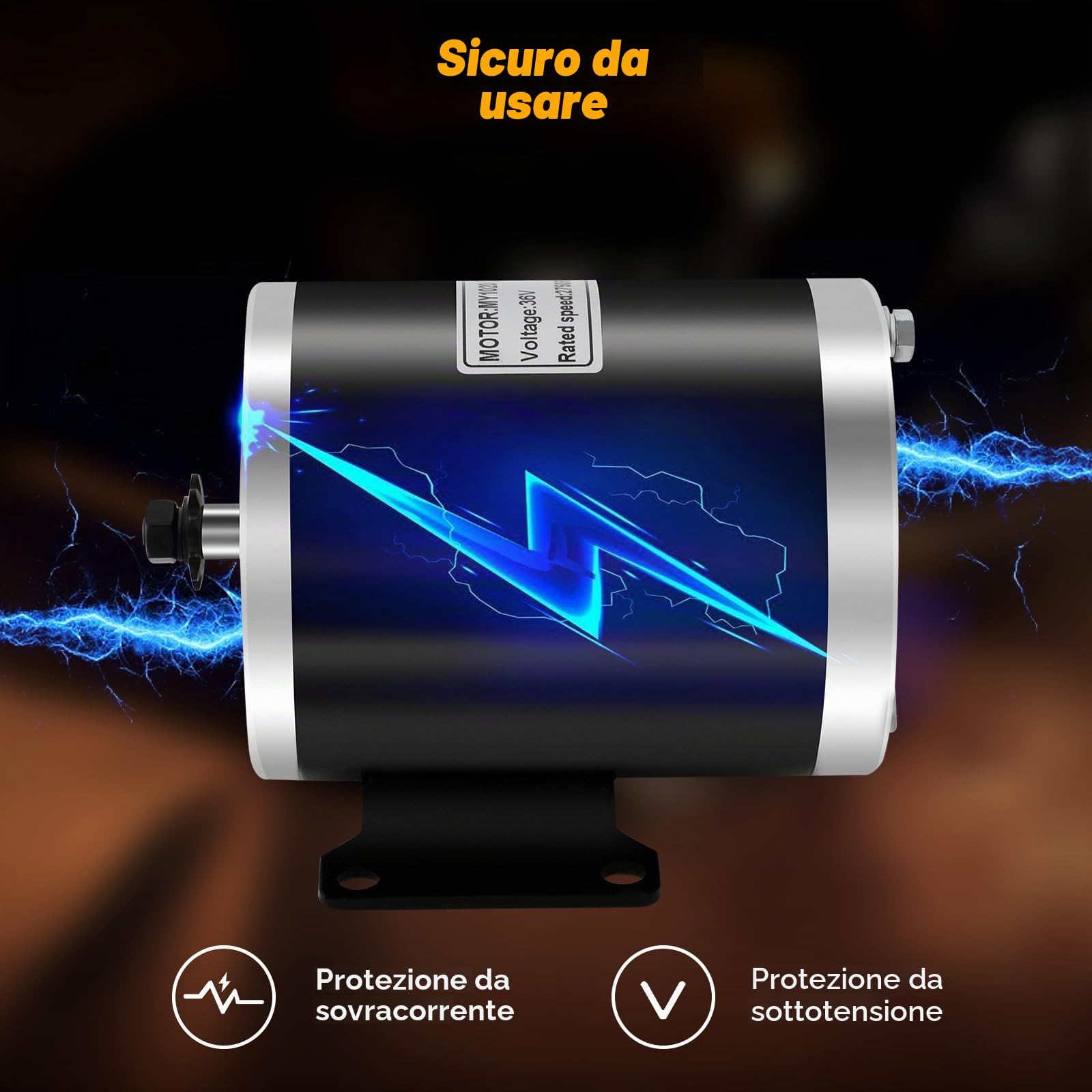 Motore elettrico per E-Scooter 36 V 800 W DC, motore a spazzole elettrico Kit Motore Spazzola Set di conversione Controller di velocità Manopola dell'acceleratore 2750 giri/min compatibile con