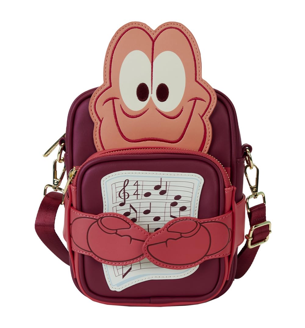 Loungefly Disney Little Mermaid 35th Anniversary Sebastian Crossbuddies Crossbody Bag with Coin Bag