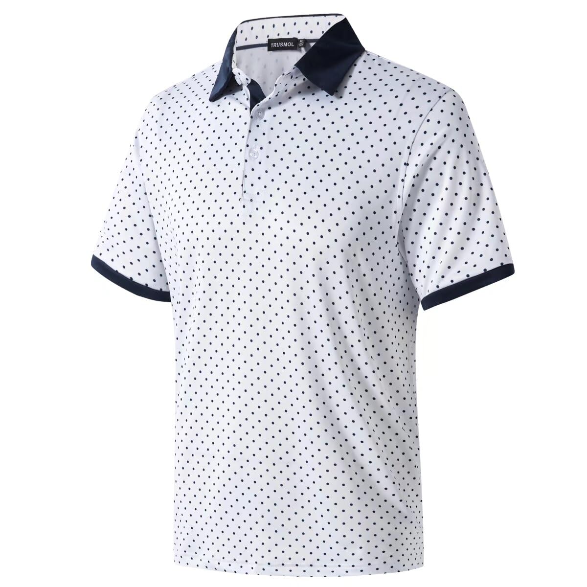 Magliette da Golf da Uomo Dry Fit Performance Print Manica Corta Traspirante Golf Polo