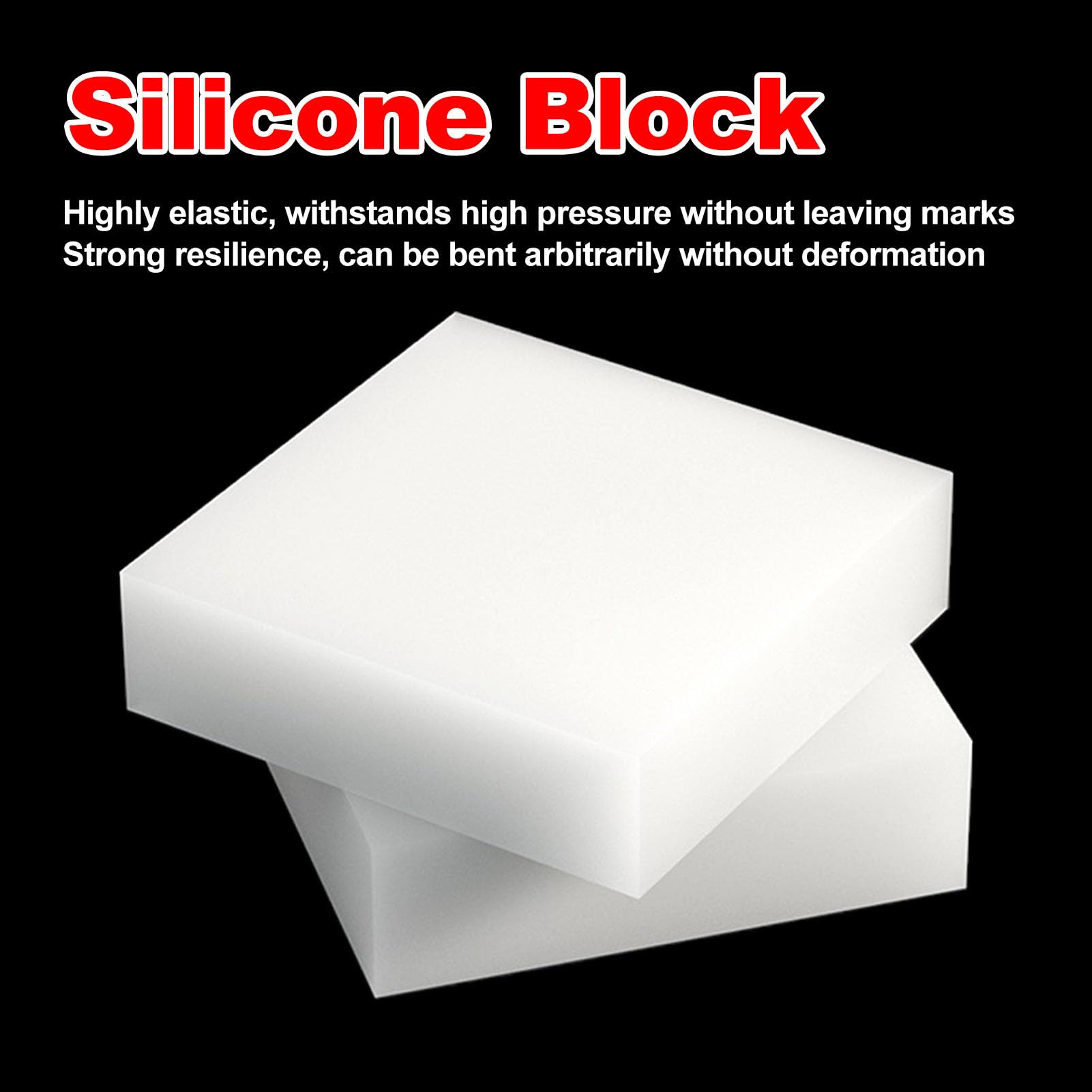 Tappetino Ammortizzante in Silicone Solido Bianco, Pezzo Singolo, Dimensioni 300mm di Lunghezza, per Smorzamento unità di Controllo Elettronica,Thickness 15mm