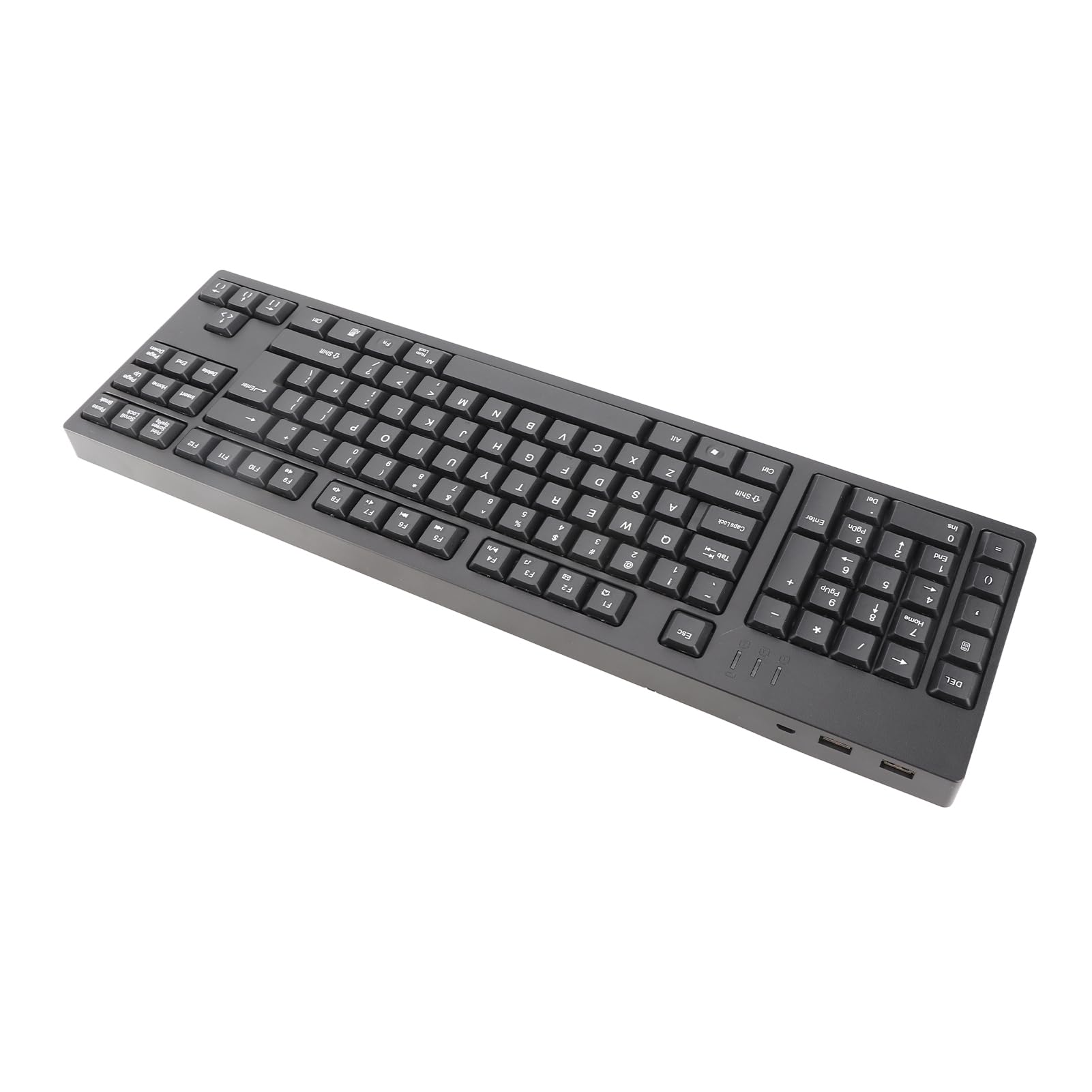 Linkshänder-Tastatur, Ergonomische, Volle Größe, 109 Tasten, Dual-USB-HUB-Computertastatur mit 2 USB-Anschlüssen, für Software-Designer, Ingenieure, Banken, Büros