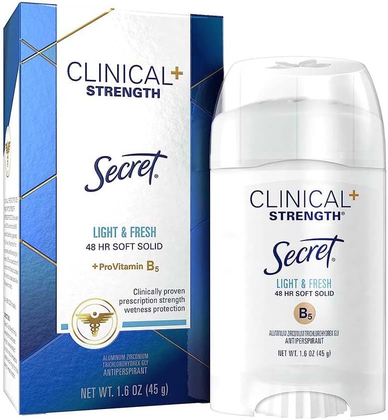 Clinical Strength Soft Solid Deodorant, Light and Fresh, 1.6 Oz.