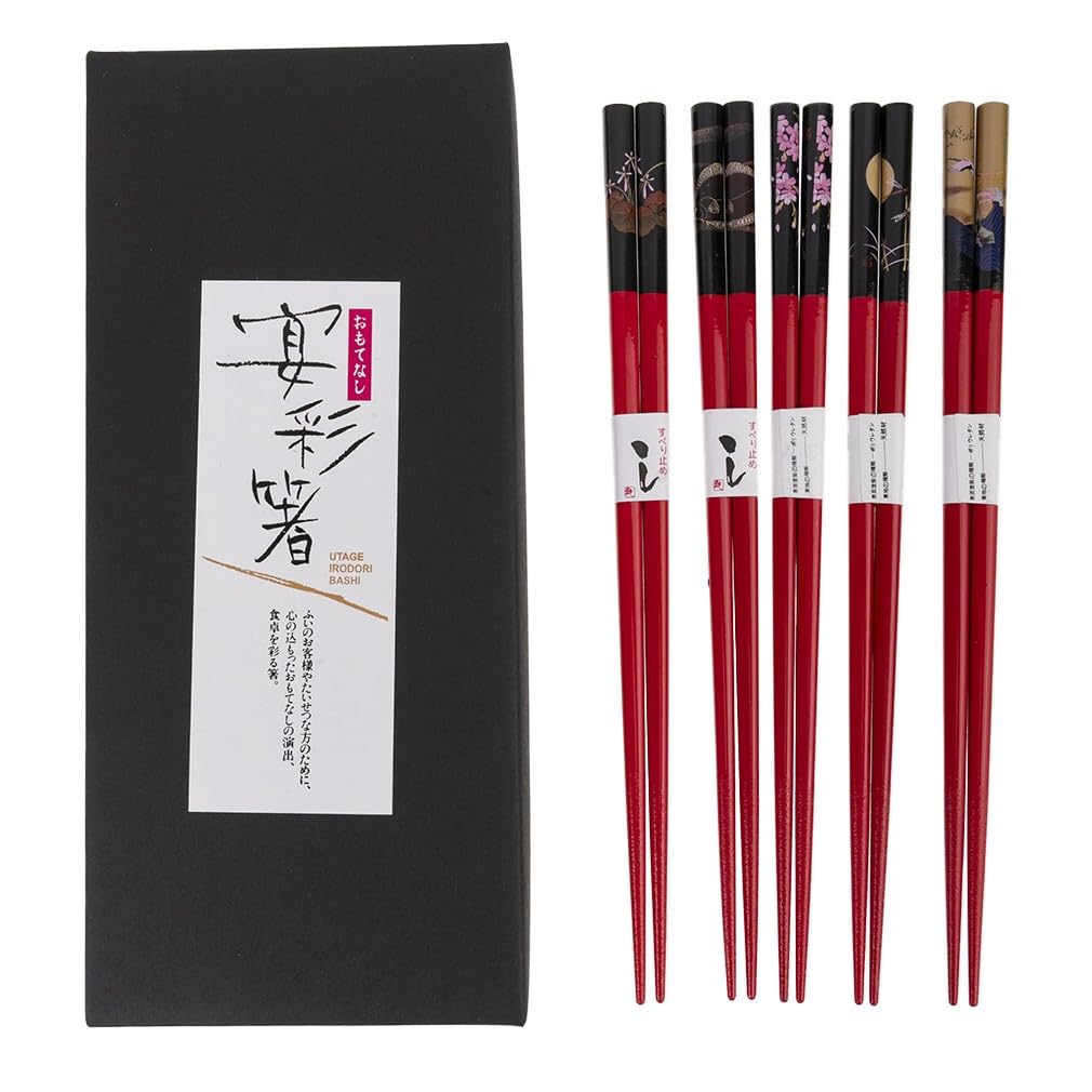 lachineuse - Geisha kleurrijke Chinese eetstokjes set - 5 paar