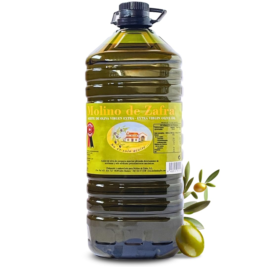 Aceite de Oliva Virgen Extra 5 Litros Premium sin Filtrar – AOVE 100% Reserva Familiar de Molino de Zafra – Cosecha Tradicional, Primera Prensada en Frío, Calidad Gourmet (MZ 5 litros (1 unidad))