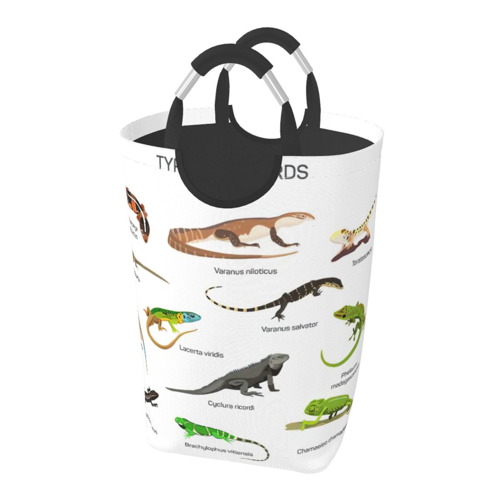 Panier à linge pliable au motif lézard pour harmoniser votre décoration de chambre