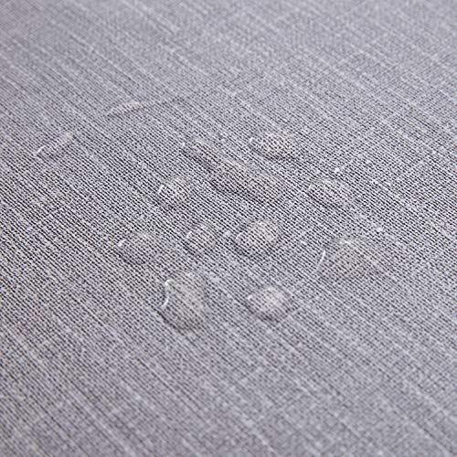 Image of NLMUVW Grey Vinyl Tablecloth for Rectangle 8ft, 100% Waterproof Heavy Duty PVC Table Cover Oil Proof Wipe Clean Table Cloth for Kitchen Dining Picnic, 54 x 108 Inch