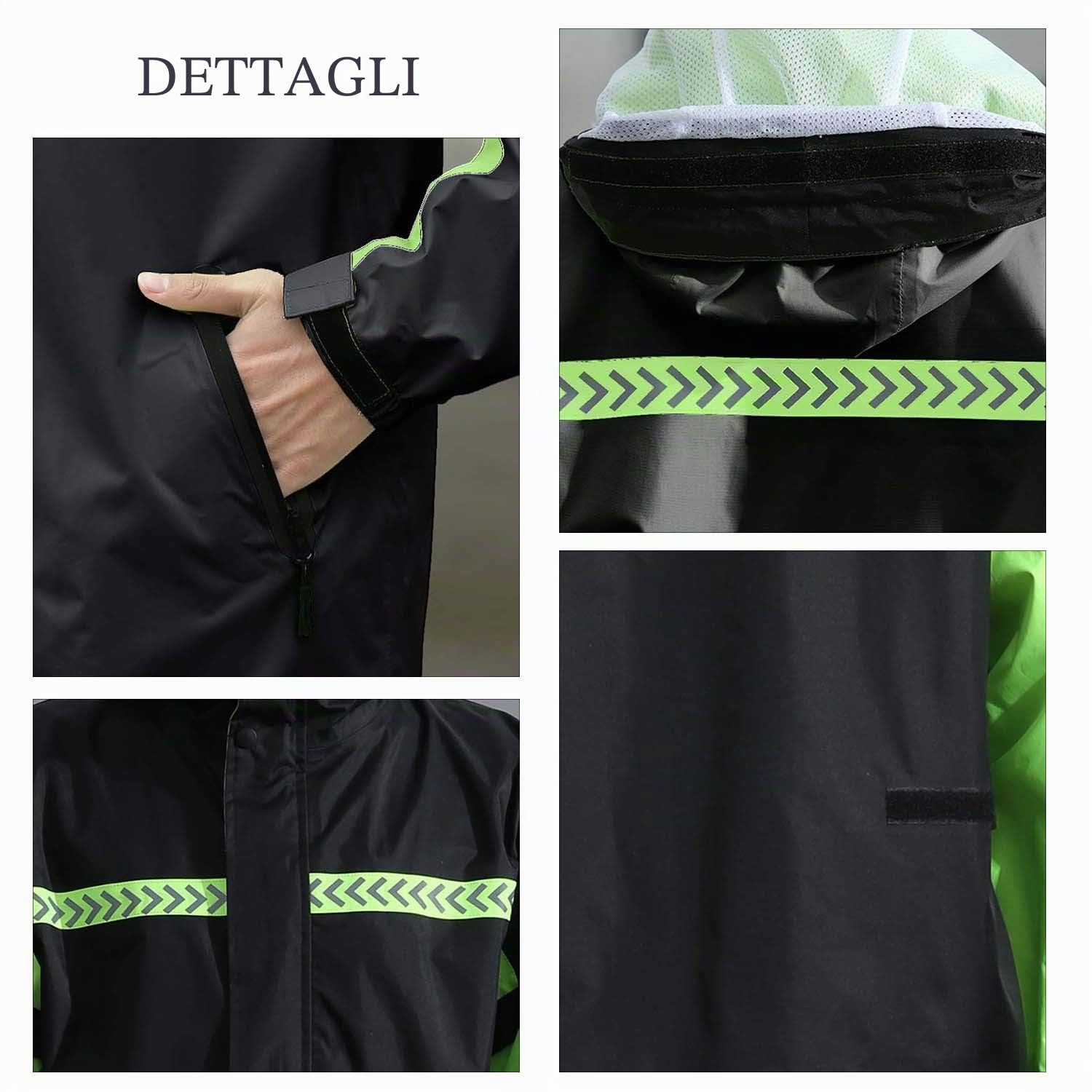Impermeabile Unisex per attività all'aperto, Mimetica con Cappuccio, Giacca Antipioggia a Poncho