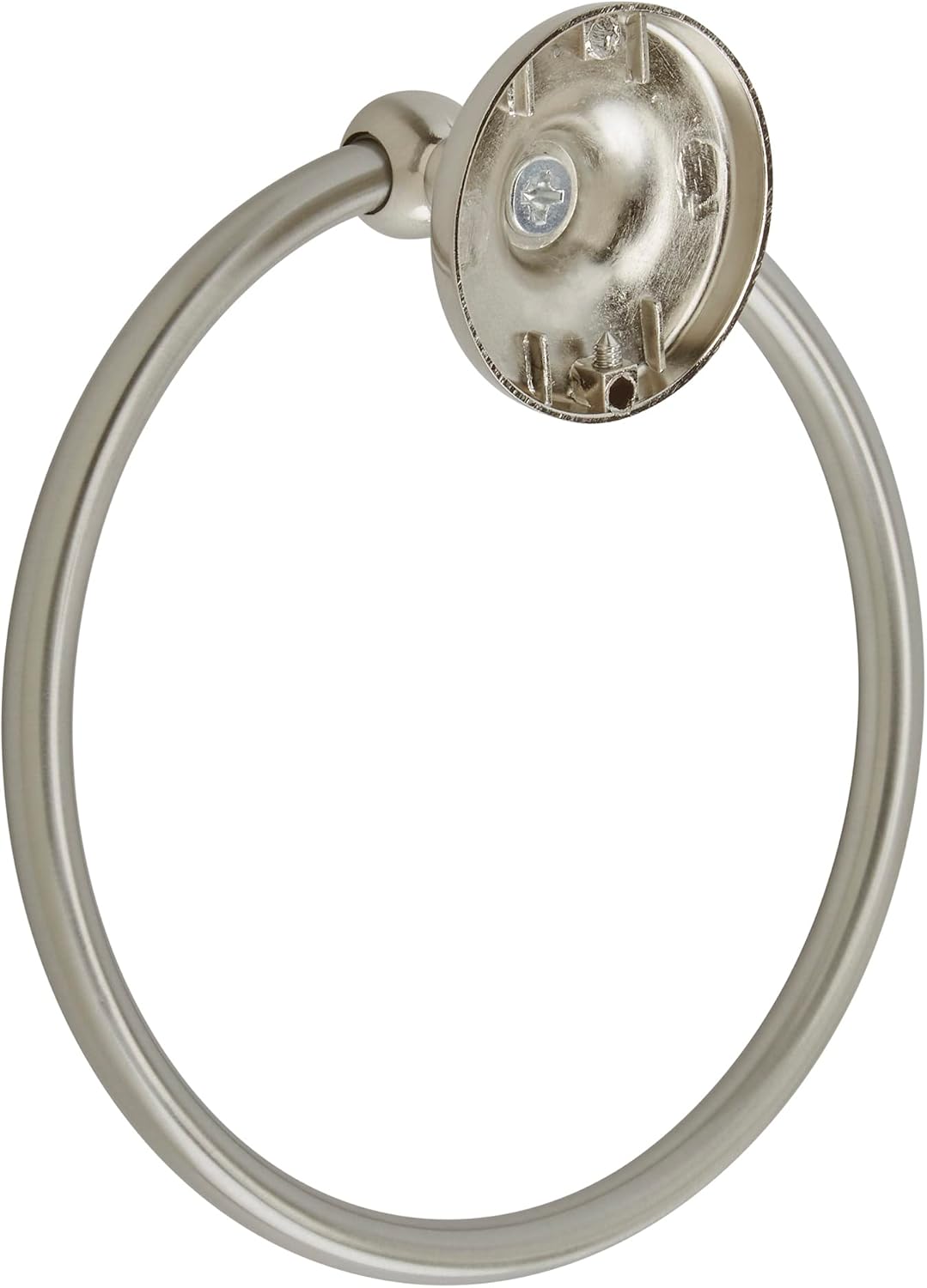 Amerock Wall Mounted Brushed Nickel Towel Ring, Small Hand Towel Holder, Bathroom Accessories, Bath Hardware, Kitchen Towel Holder