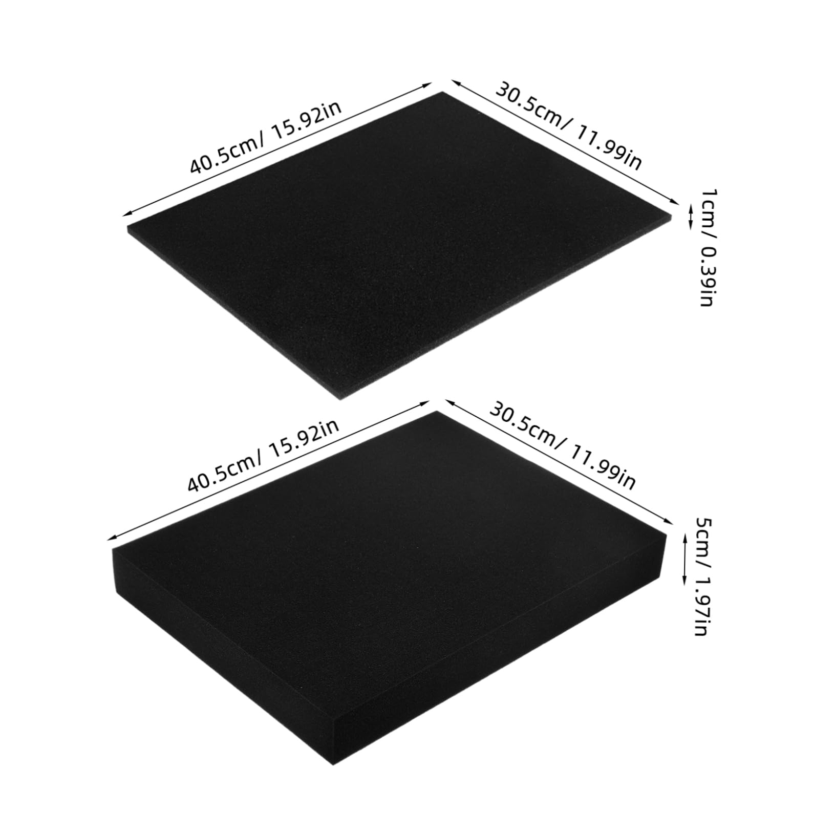 LALAFINA Black Foam Lining for Shipping Bubble Mailers Pre-cubed Apart Sheets for Case Protection Tool Box Foam Inserts