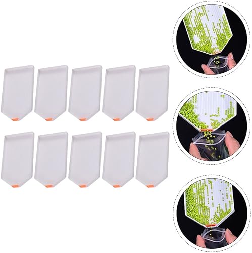 Miniatura 9 de COHEALI Bandejas de plástico Herramientas de manicura 10 unids bandeja de clasificación de cuentas bandeja de bordado de diamante bandejas de