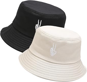 XYIYI 2 Pack Unisex Bucket Hat for Women Men Summer Beach Fishing Hat Sun Hat