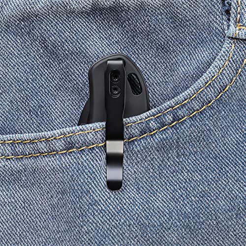 Kizer Drop Bear EDC Folding Knife Black Aluminium Handle Pocket Knife, 154CM Steel Thumb-Stud Outdoor Tools, V3619c2 - Thumbnail 6