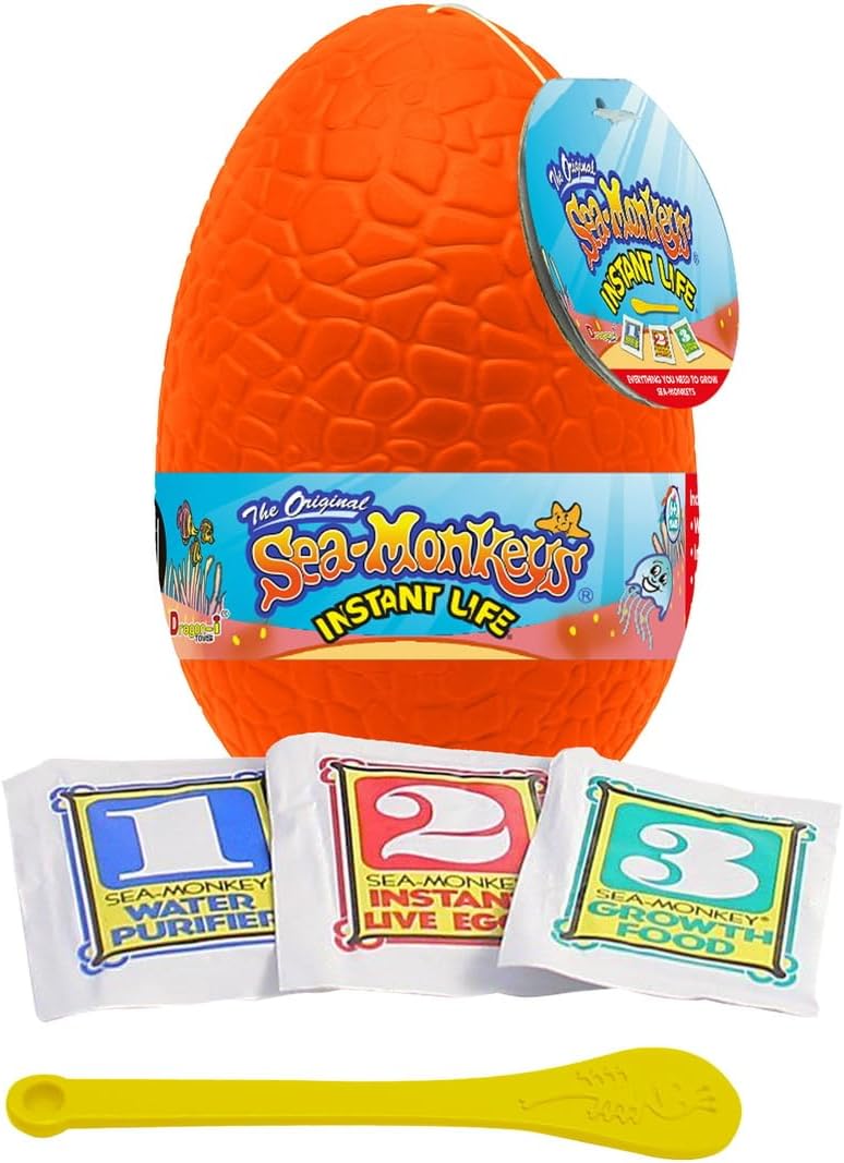 Sea-Monkeys® Egg Instant Life - World's Only Instant Pets® - Assorted Colors - Ages 6+ (Pack of 1)
