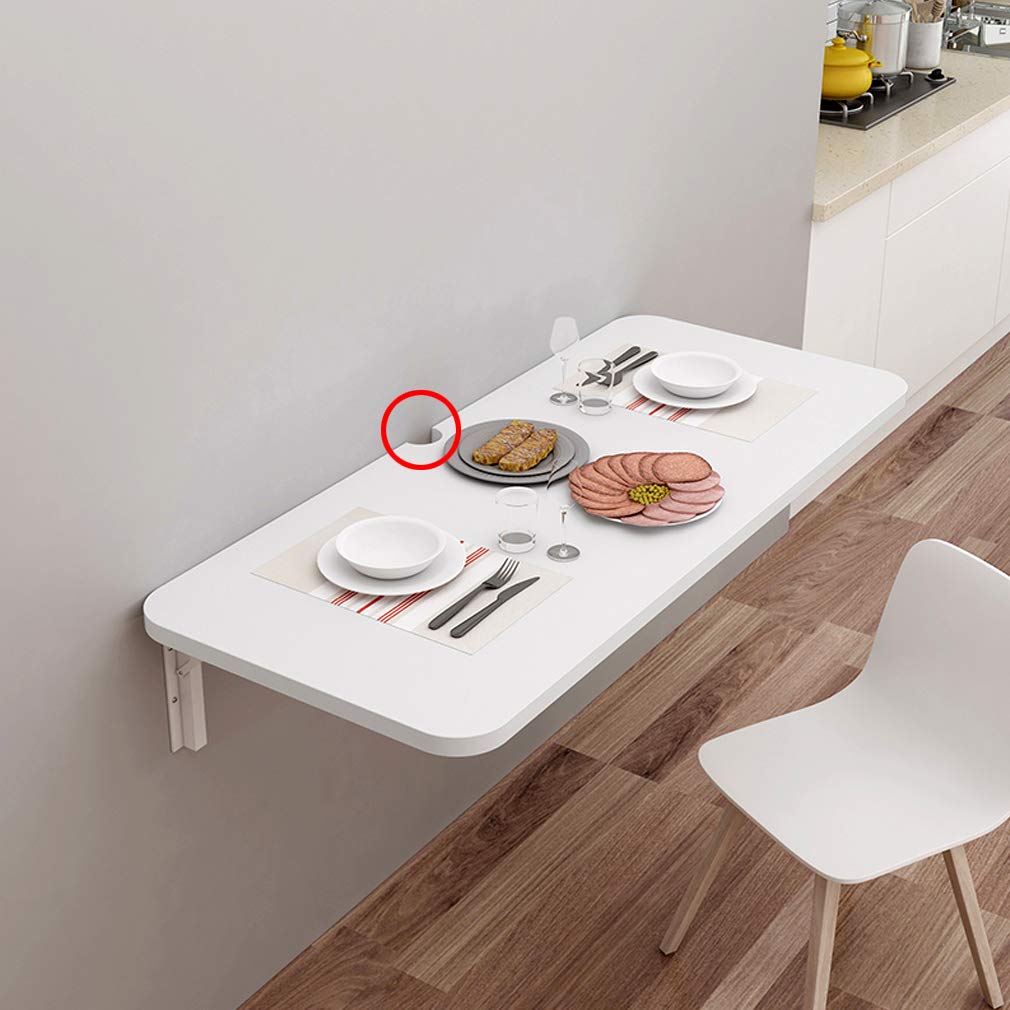 SXZenSpace Foldable Wall Mounted Table Kitchen Folding Desk with Screw Hole Design Floating Workstation for Computer Laundry Workbench Space Saving Dining