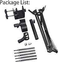 Vista 7 de Soporte de Micrófono con Brazo Articulado para Blue Yeti HyperX QuadCast SoloCast Yeti Nano Snowball SM7B Q2U Fifine K669B y Otros Micrófonos