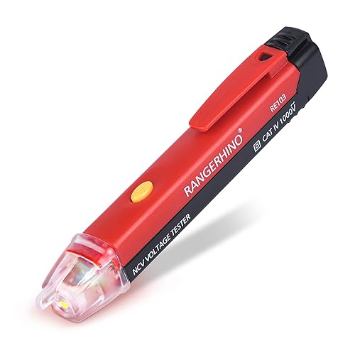 Pluma del probador del voltaje de CA sin contacto, CA hasta 1000V, linterna LED, alarma del zumbador para el juicio del cable vivo/nulo